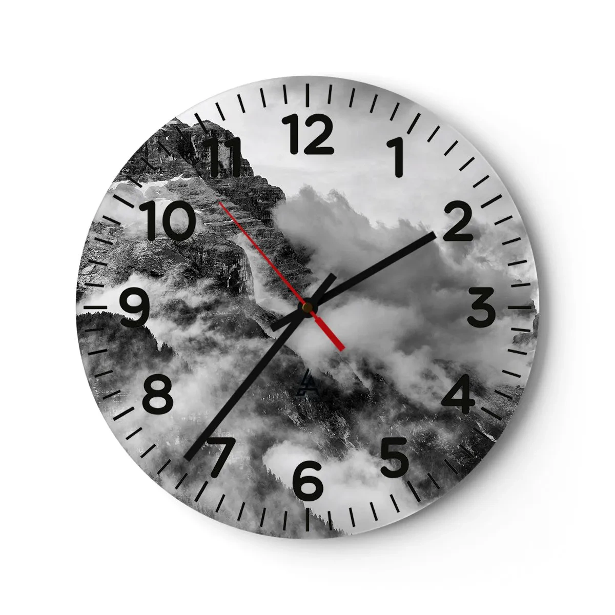 Wall clock - Clock on glass - Beautiful and Cruel - 40x40 cm
