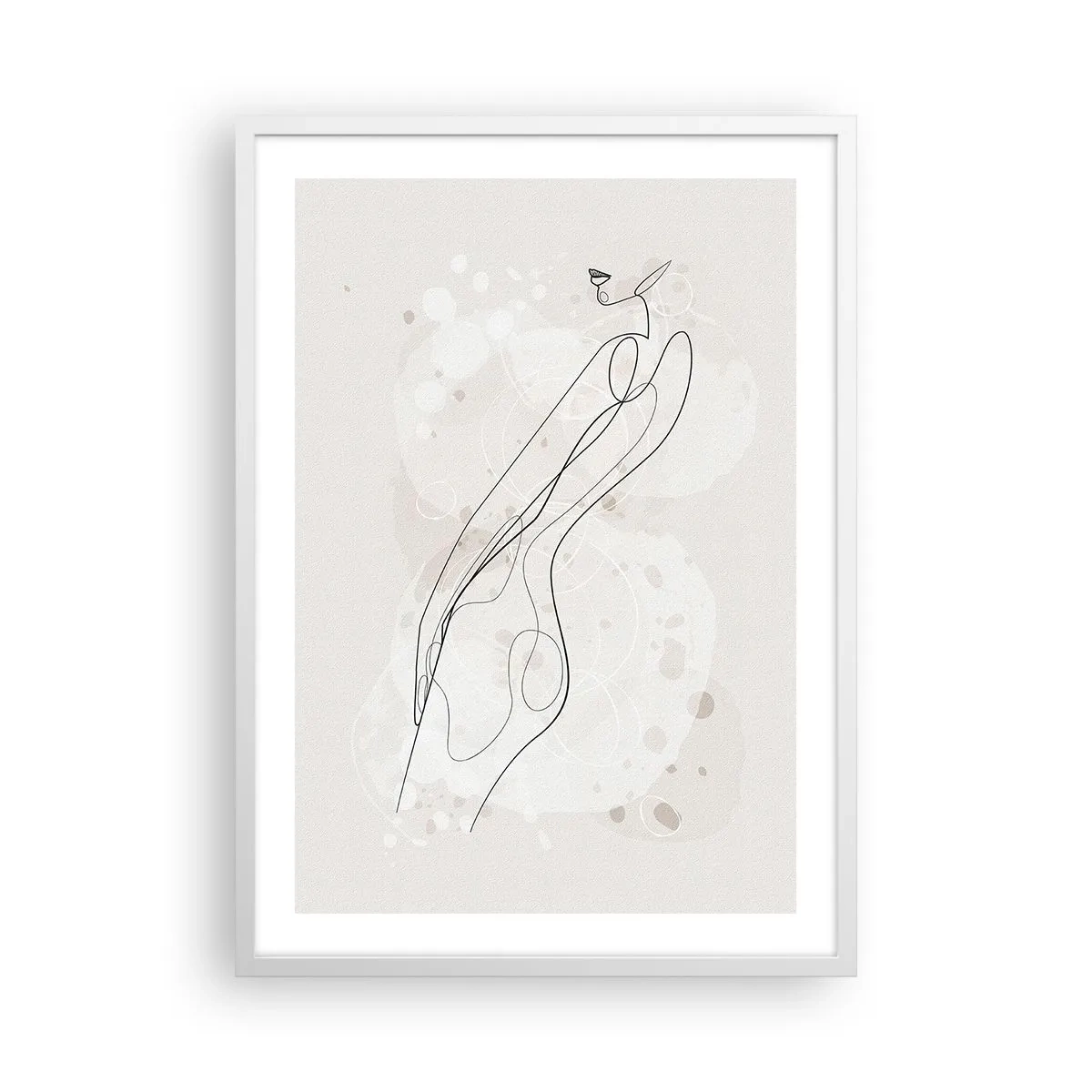 Poster in white frmae - One Look Will Not Be Enough - 50x70 cm