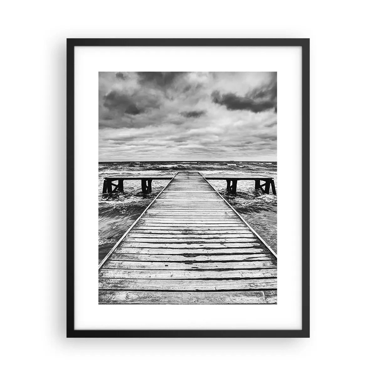 Poster in black frame - Waiting for the Wind to Blow away - 40x50 cm