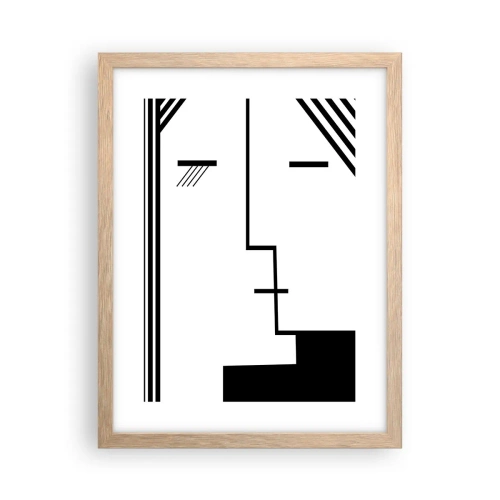 Poster in light oak frame - Simply a Kiss - 30x40 cm