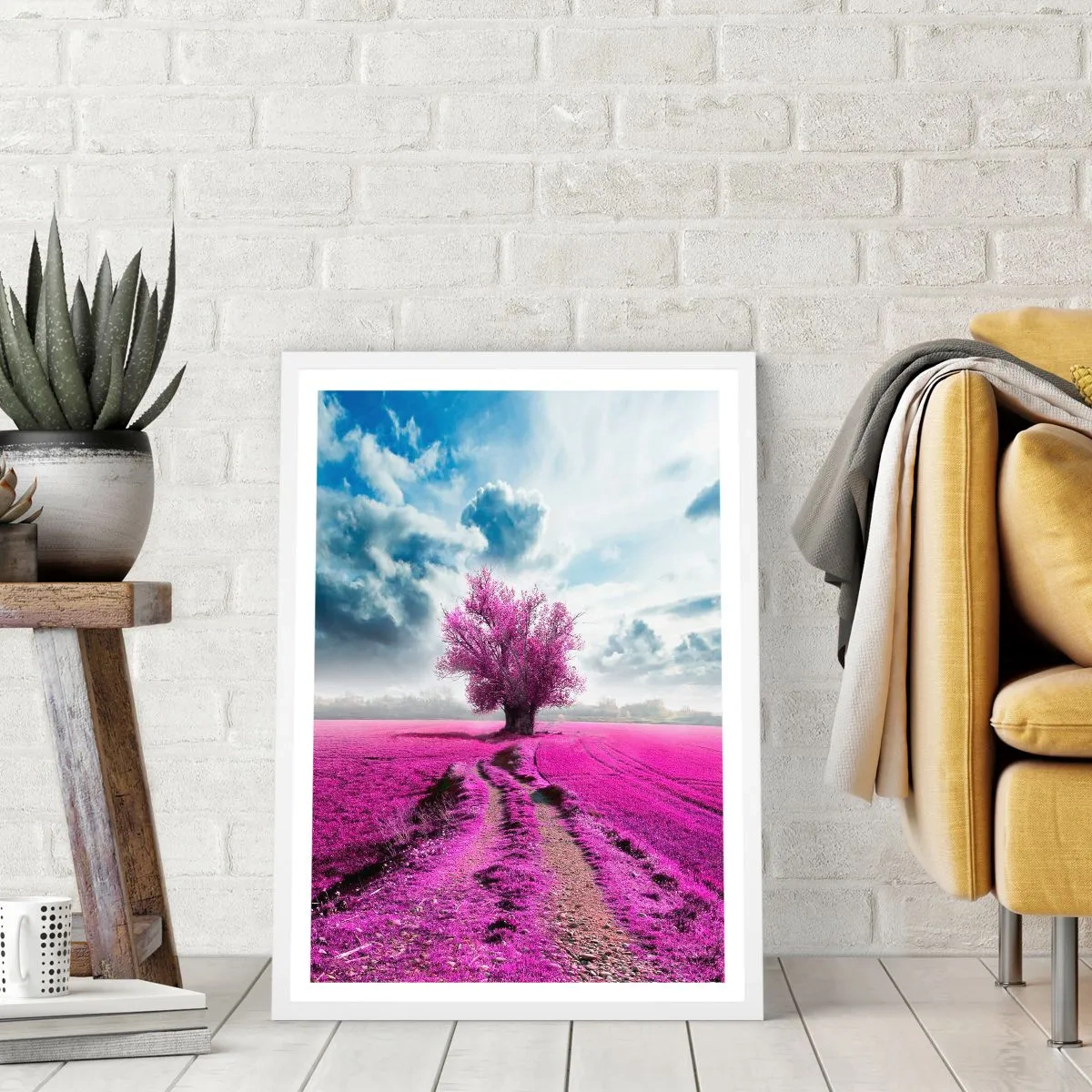 Poster in white frmae - Heathland Charm - 50x70 cm