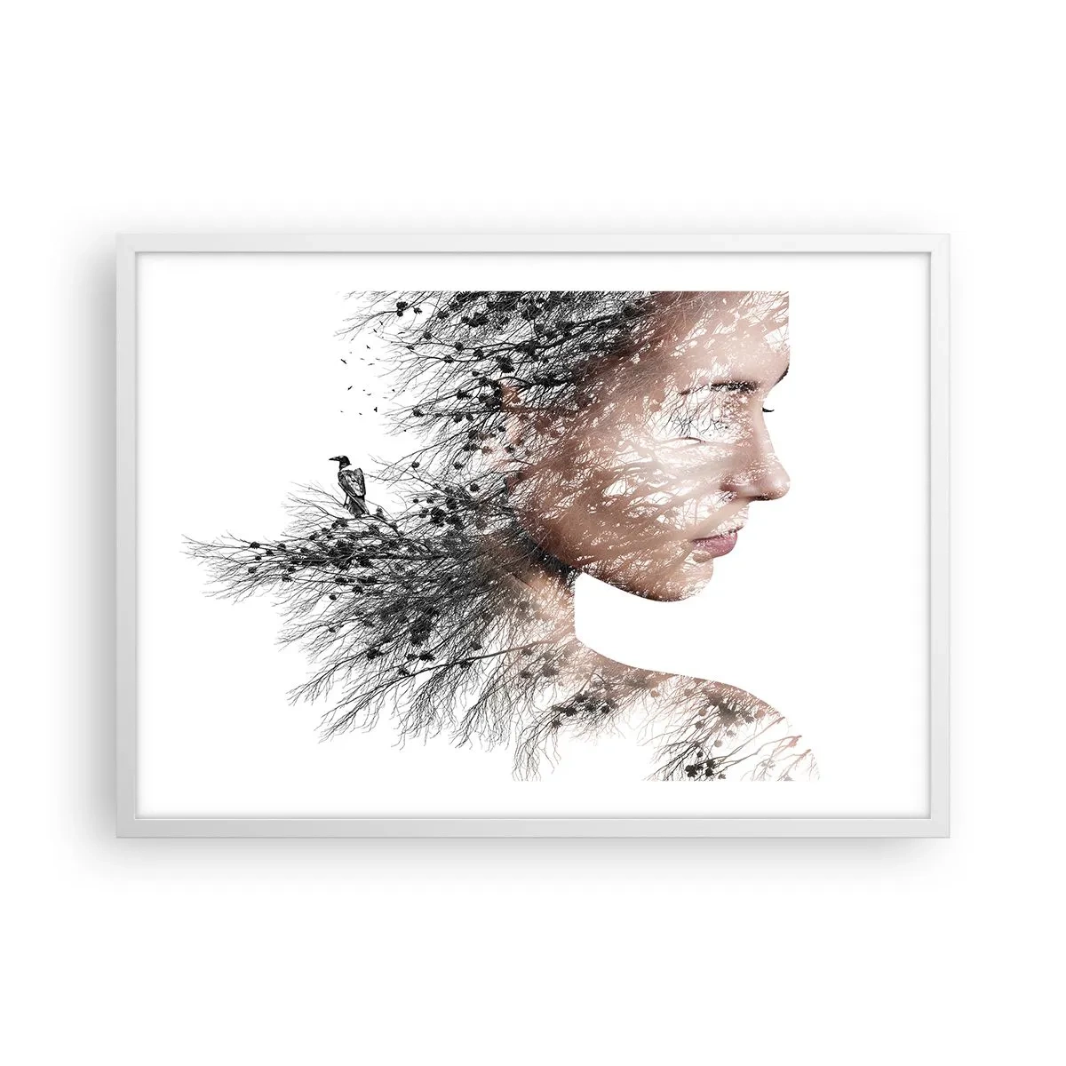 Poster in white frmae - Spirit of a Forest - 70x50 cm