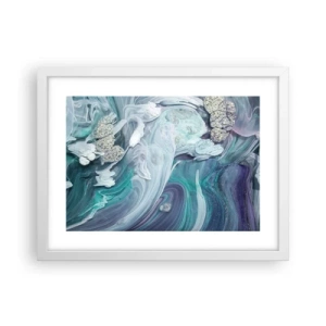 Poster in white frmae - Currents of Blue - 40x30 cm