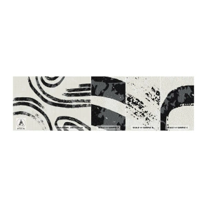 Photo Wallpaper Sample Self-Adhesive Deluxe Sticker - Stopped Half Way - Minimalism, Dashes, Boho - 100x30 cm