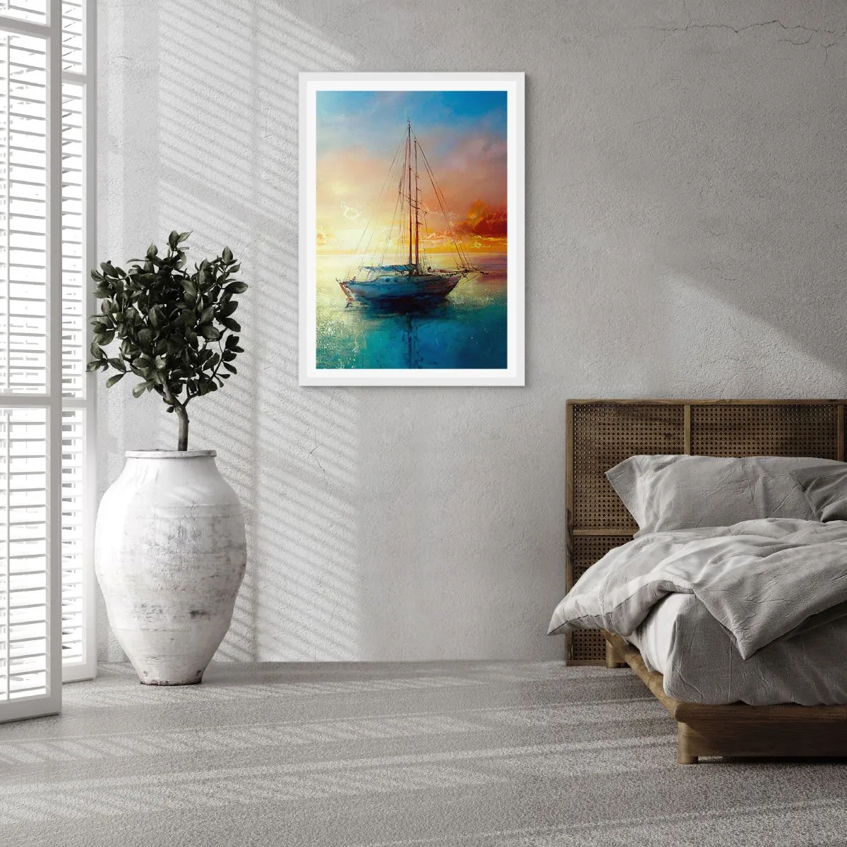 Poster in white frmae - In a Golden Bay - 50x70 cm