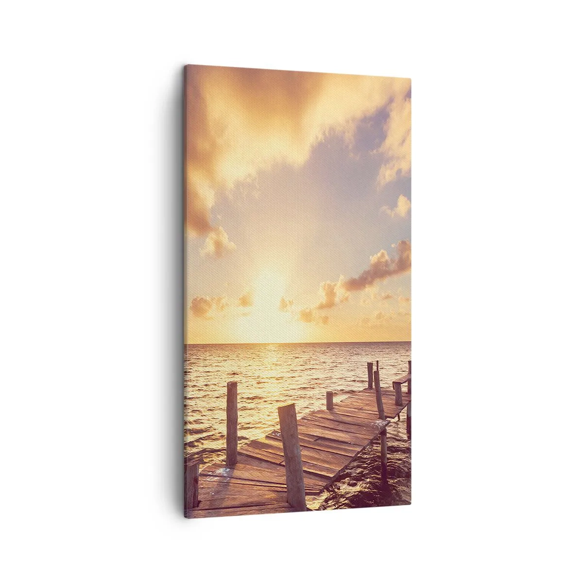 Canvas picture - Golden Land of Tranquility - 45x80 cm