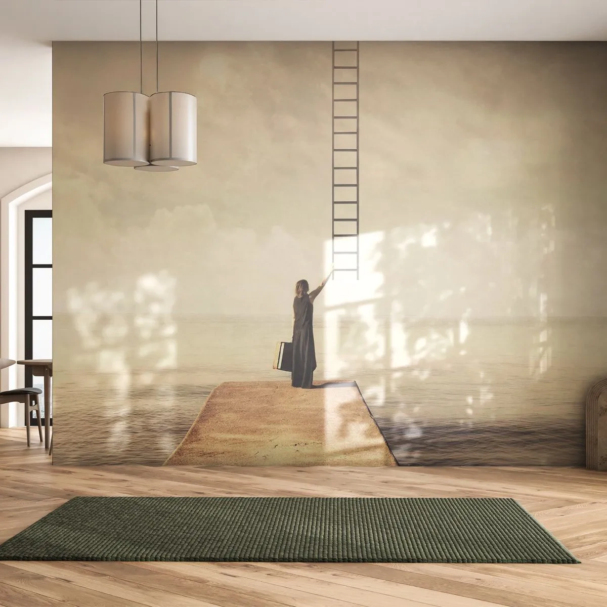 Custom Wallpaper Standard Eco - Magical Trip - Abstraction, Woman, Ladder
