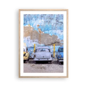 Poster in light oak frame - Meeting of Veterans - 50x70 cm