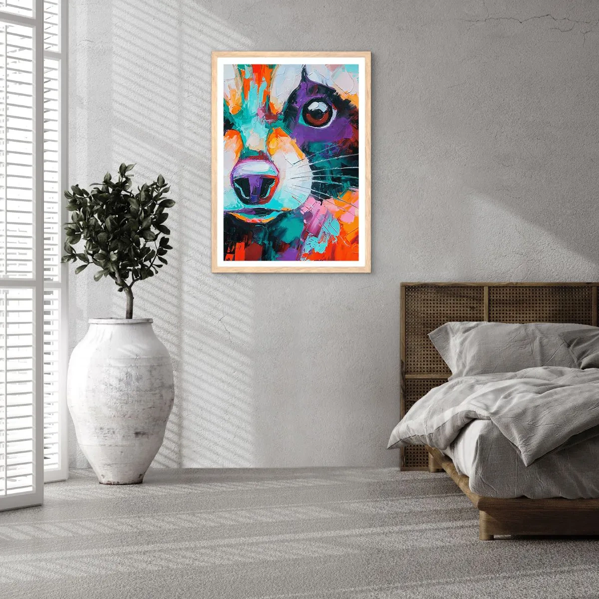Poster in light oak frame - Only Good Emotions - 70x100 cm
