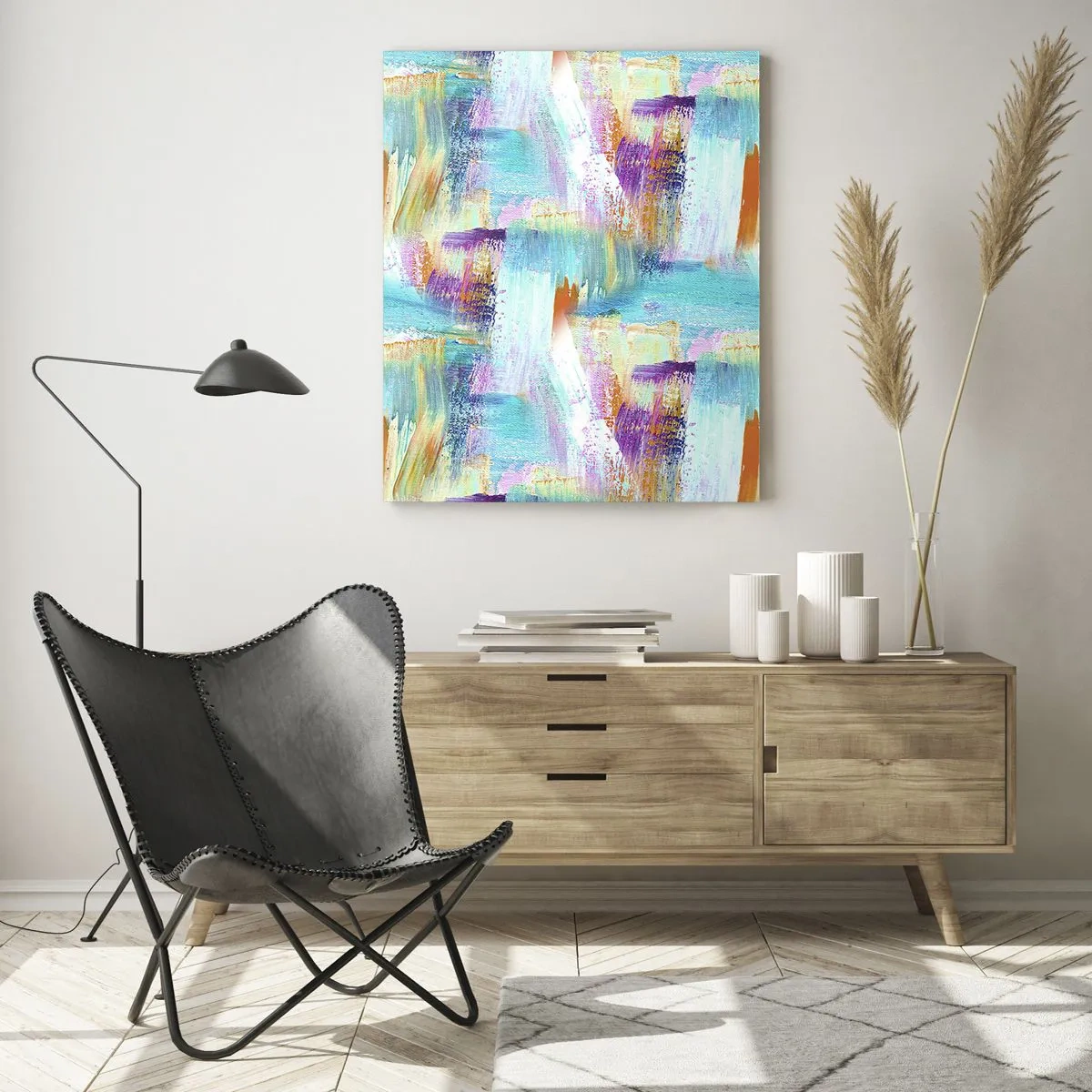 Glass picture - Cheerfully Interwoven - 70x100 cm