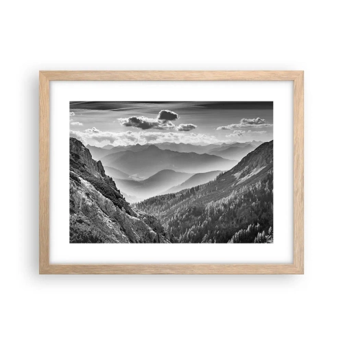Poster in light oak frame - All the Way to the Horizon - 40x30 cm