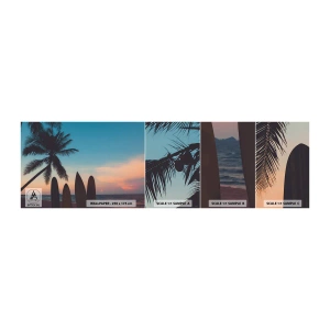 Photo Wallpaper Sample Self-Adhesive Deluxe Sticker - Tomorrow Will Be Fun Too - Landscape, Surfing, Sea - 100x30 cm