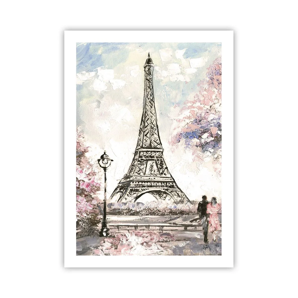 Poster - April Walk in Paris - 50x70 cm