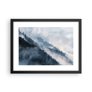 Poster in black frame - Mysticism of the Mountains - 40x30 cm