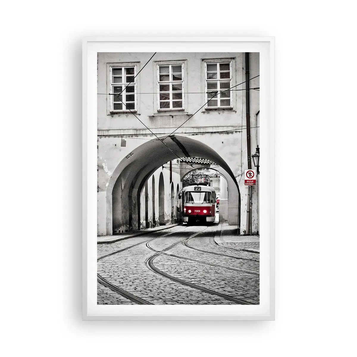 Poster in white frmae - Through City Labirynth - 61x91 cm