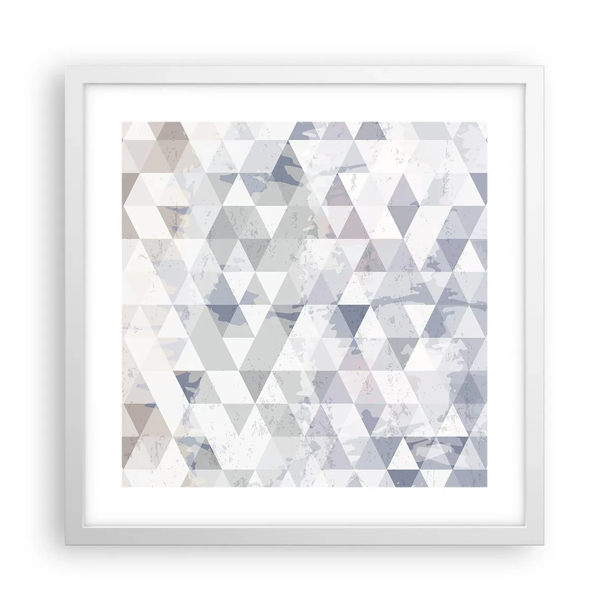 Poster in white frmae - In the Rhythm of a Triangle - 40x40 cm