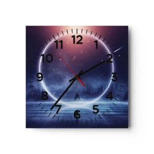 Wall clock - Clock on glass - They are Already Here… - 40x40 cm