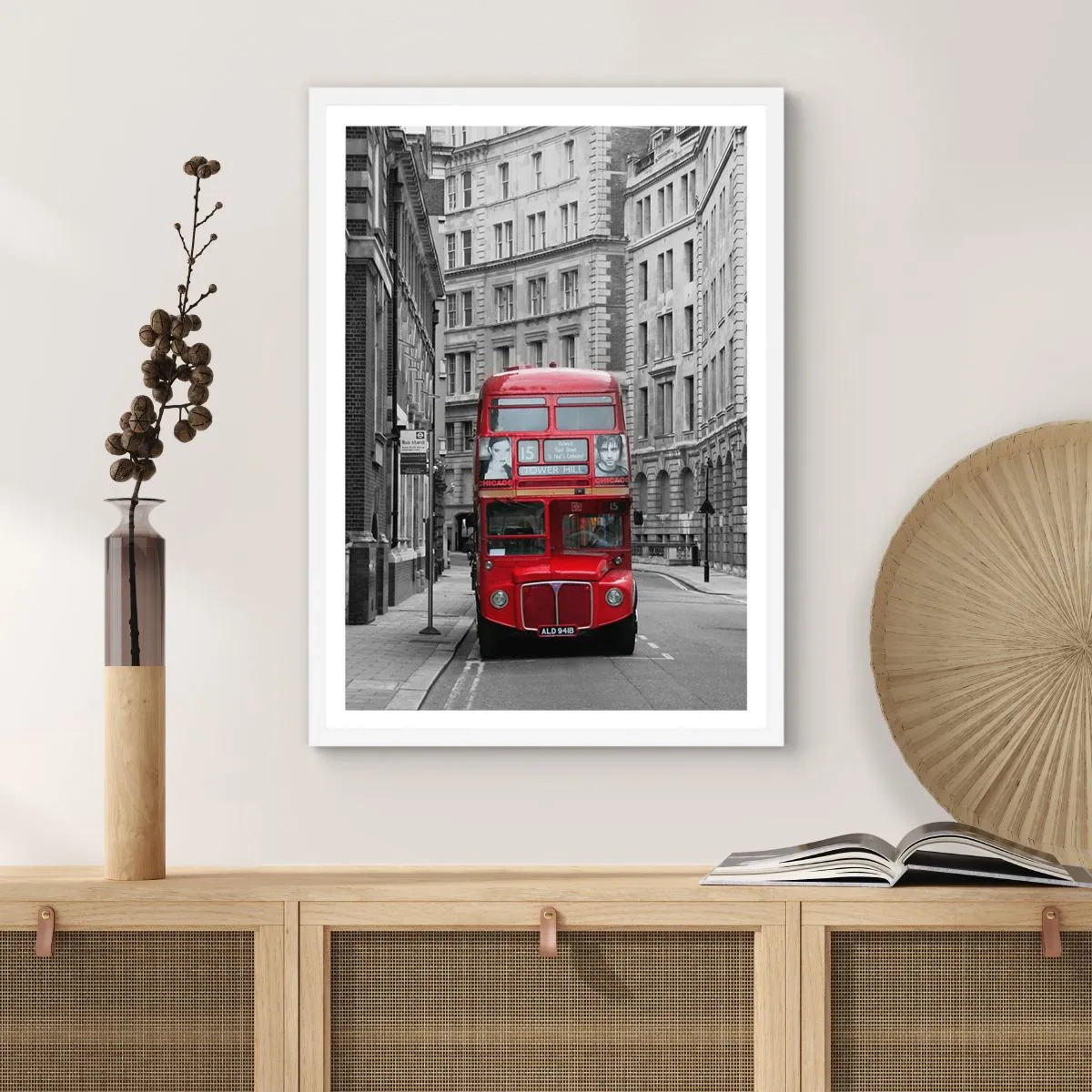 Poster in white frmae - Routine Doesn't Have to Be Grey - 40x50 cm