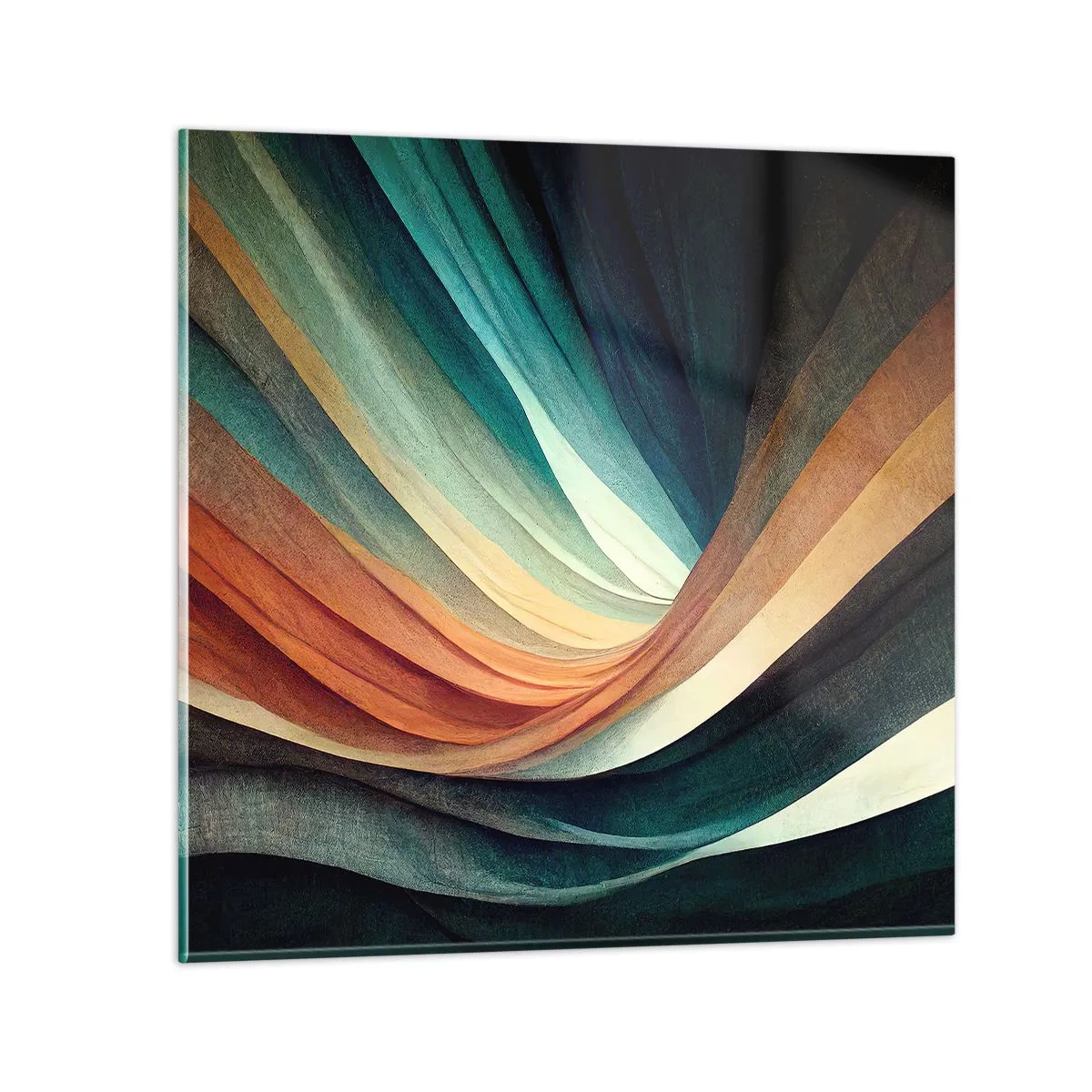 Glass picture - Woven from Colours - 60x60 cm