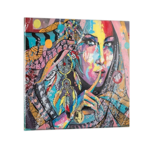 Glass picture - Don't Talk Until You Understand - 60x60 cm