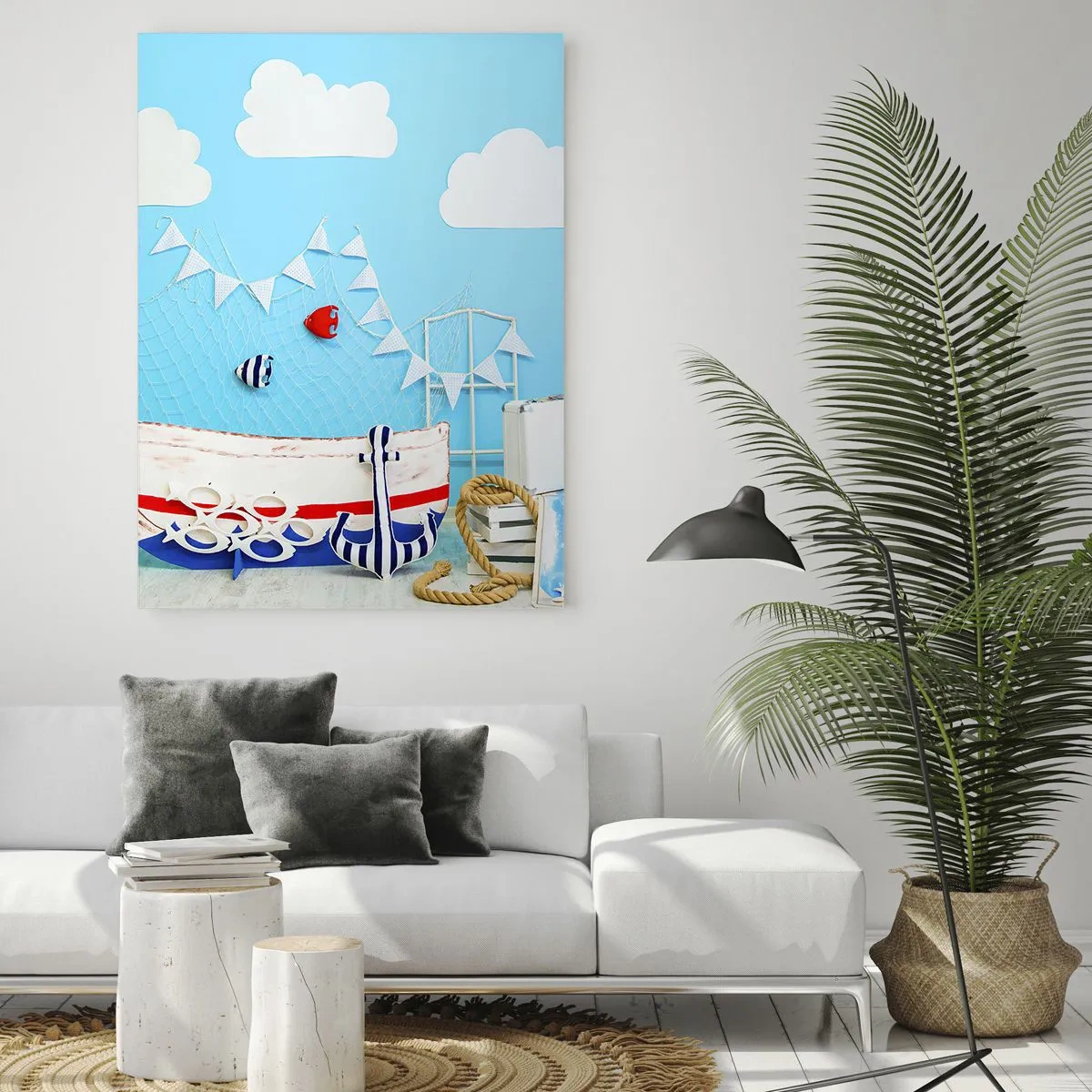 Glass picture - Child's Longing for Adventure - 70x100 cm