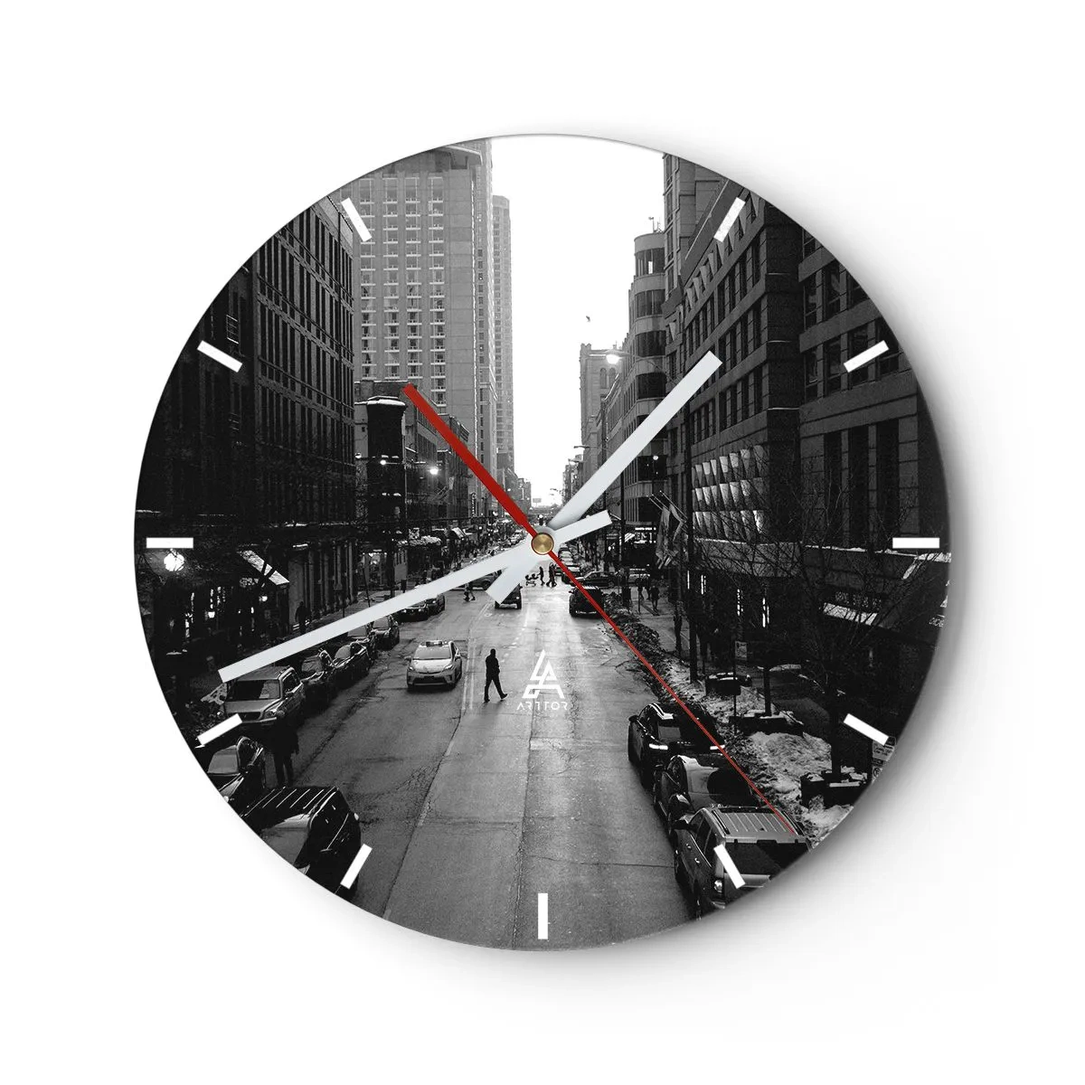 Wall clock - Clock on glass - Another Normal Day - 40x40 cm