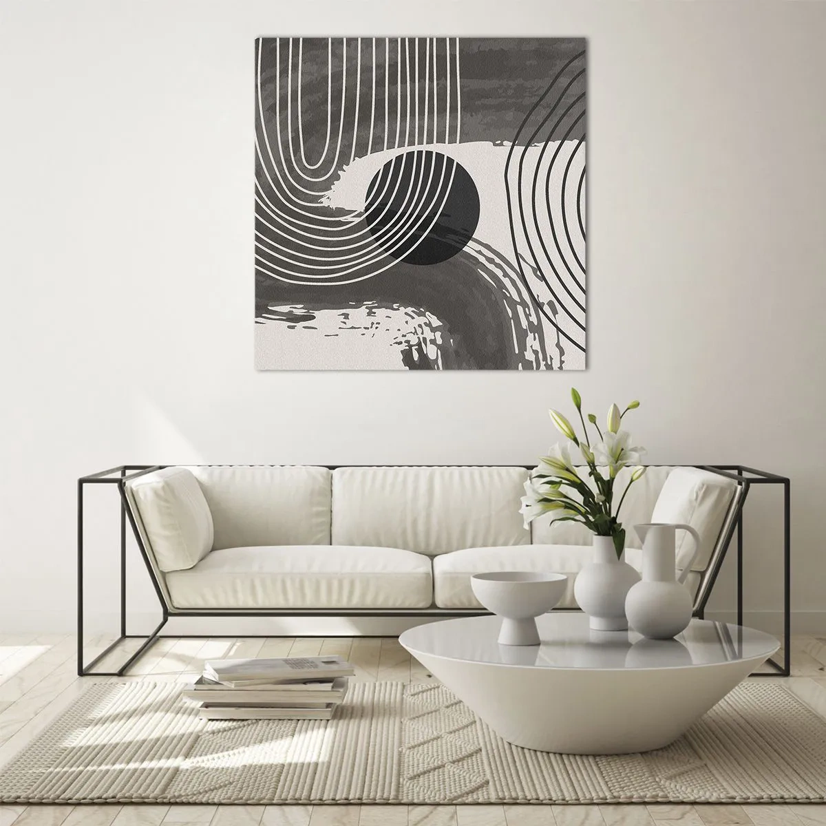 Glass picture - Oval Wins - 60x60 cm