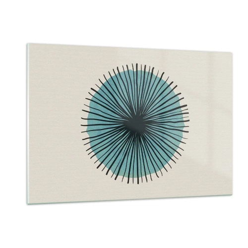 Glass picture - Rays on Blue - 120x80 cm