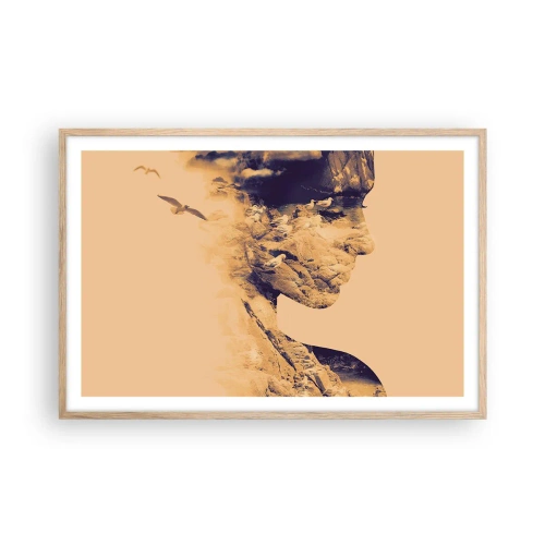 Poster in light oak frame - Naturally Beautiful - 91x61 cm