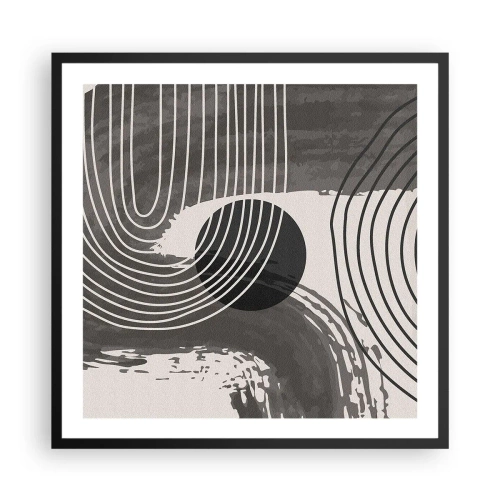 Poster in black frame - Oval Wins - 60x60 cm