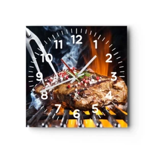 Wall clock - Clock on glass - Juicy and Fragrant - 30x30 cm