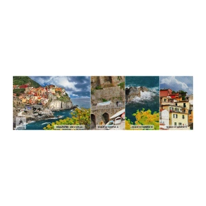 Photo Wallpaper Sample Premium Sand - Hugging the Rocks - Landscape, Architecture, Italy - 100x30 cm