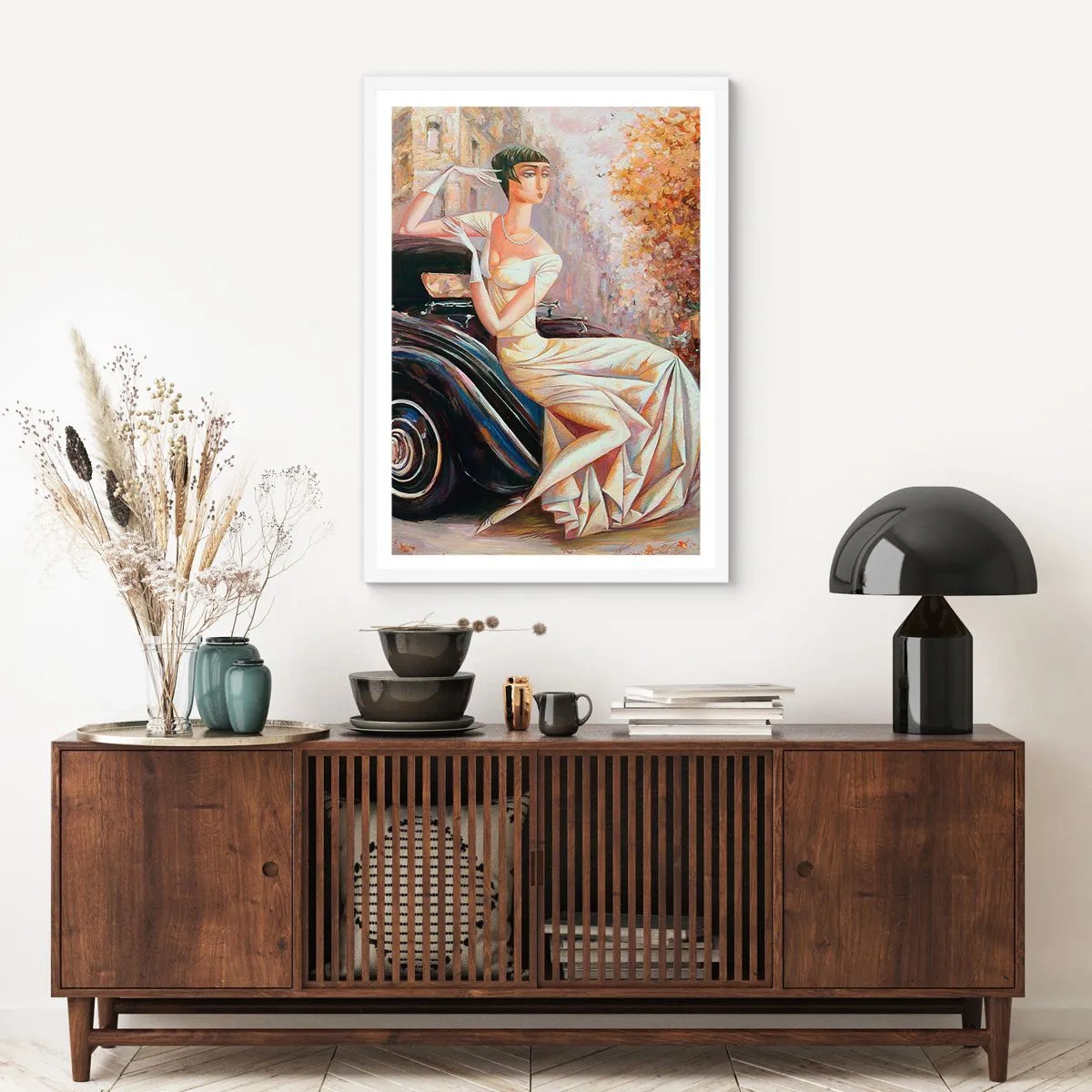 Poster in white frmae - Elegance - Retro Style - 70x100 cm