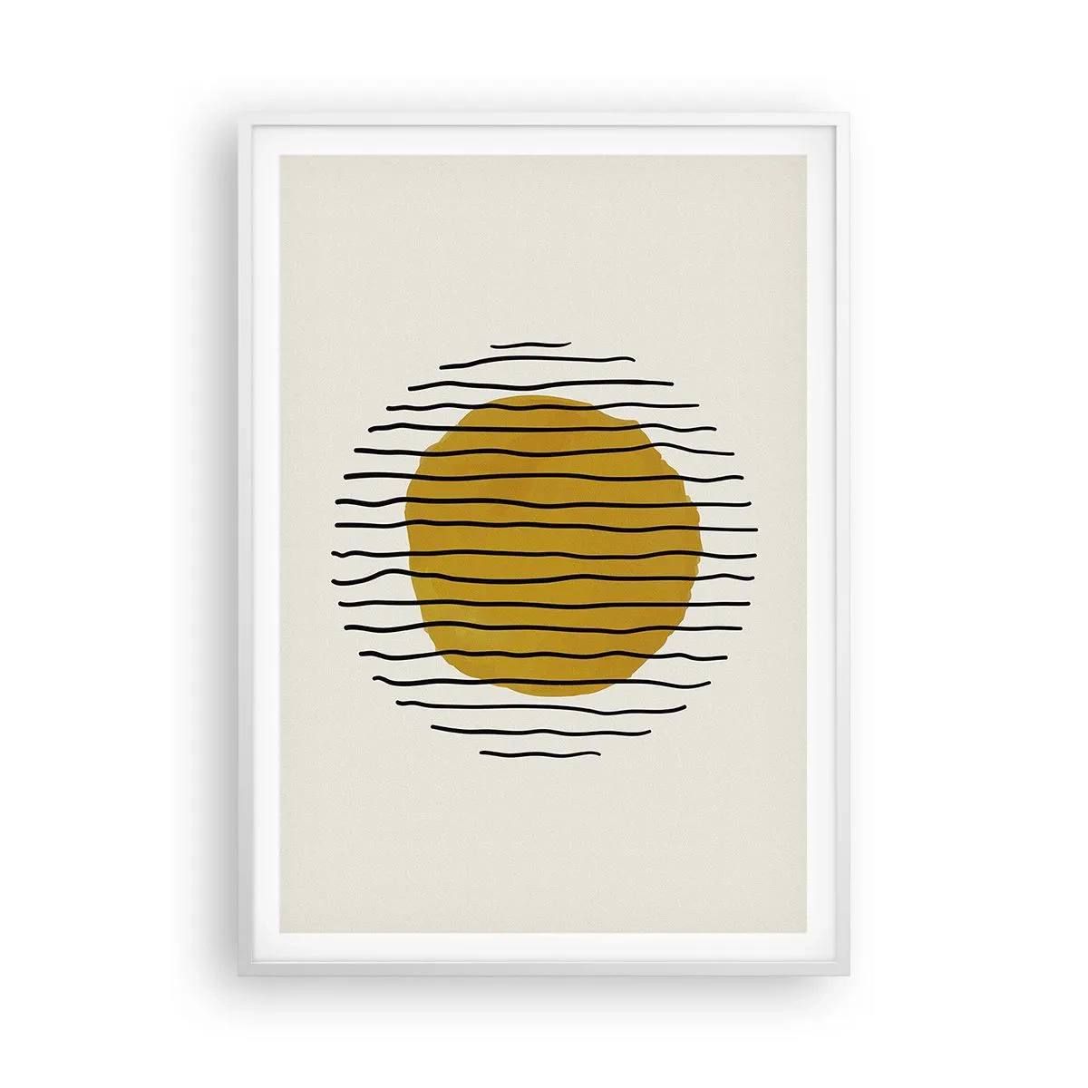 Poster in white frmae - Abstract Shivering from Heat - 70x100 cm