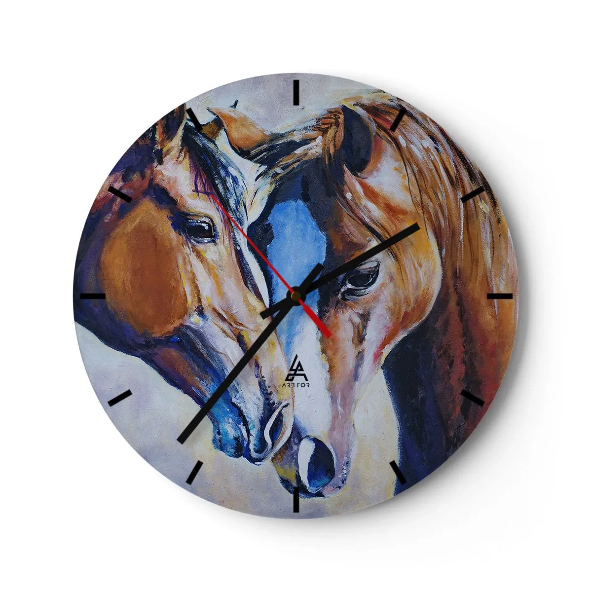 Wall clock - Clock on glass - Is This Friendship Or Love? - 40x40 cm
