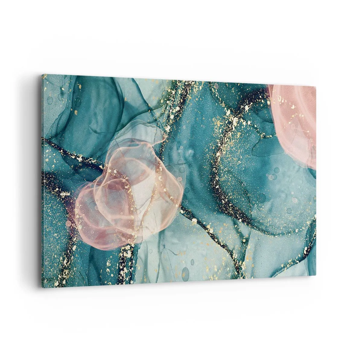Canvas picture - Silm Blue, Tulle Pink - 100x70 cm