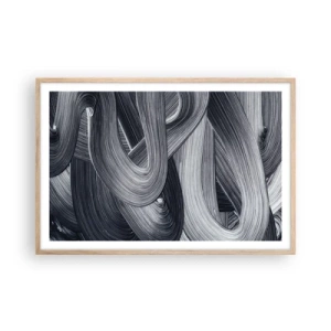 Poster in light oak frame - Fluidity of Reality - 91x61 cm