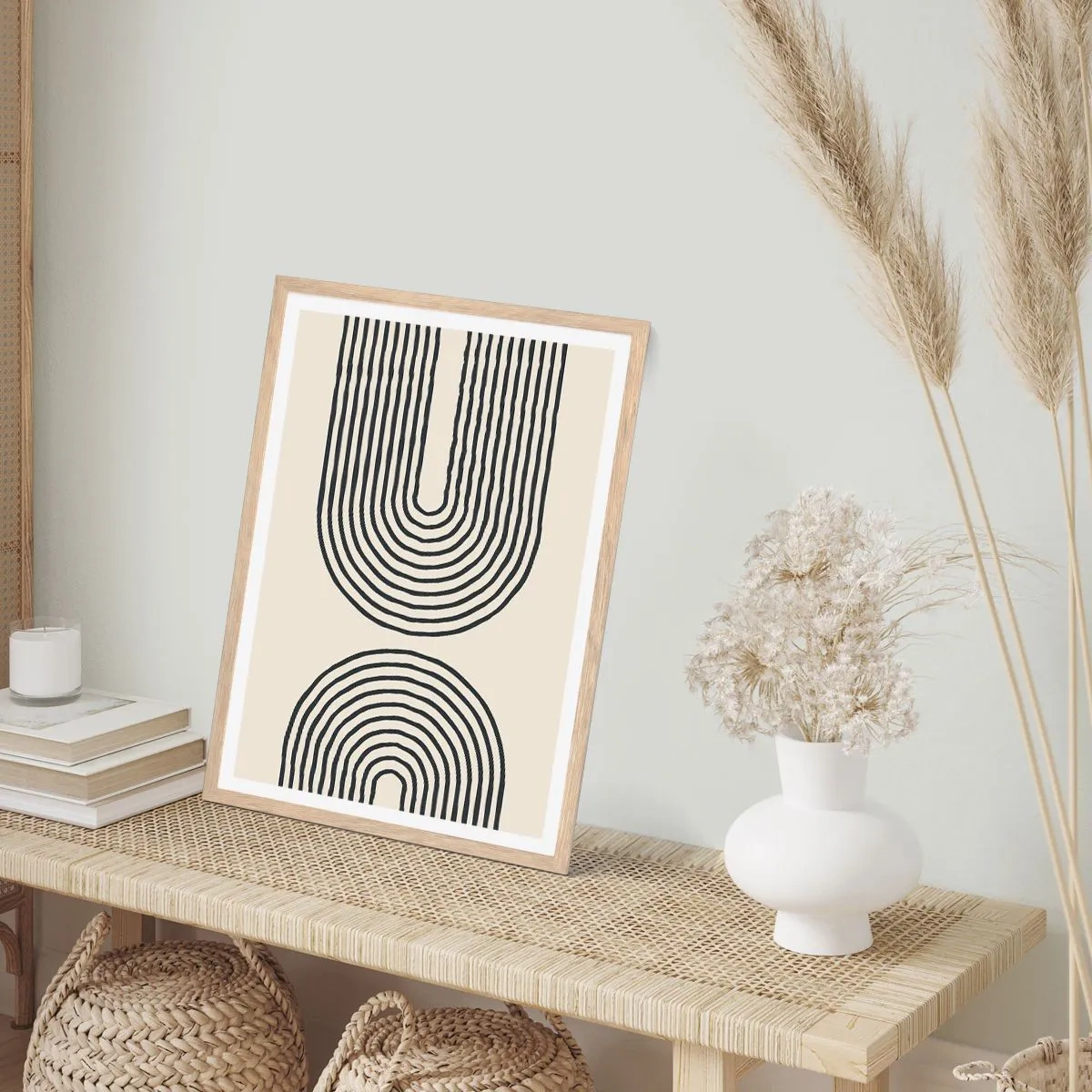 Poster in light oak frame - In One Moment… - 50x70 cm