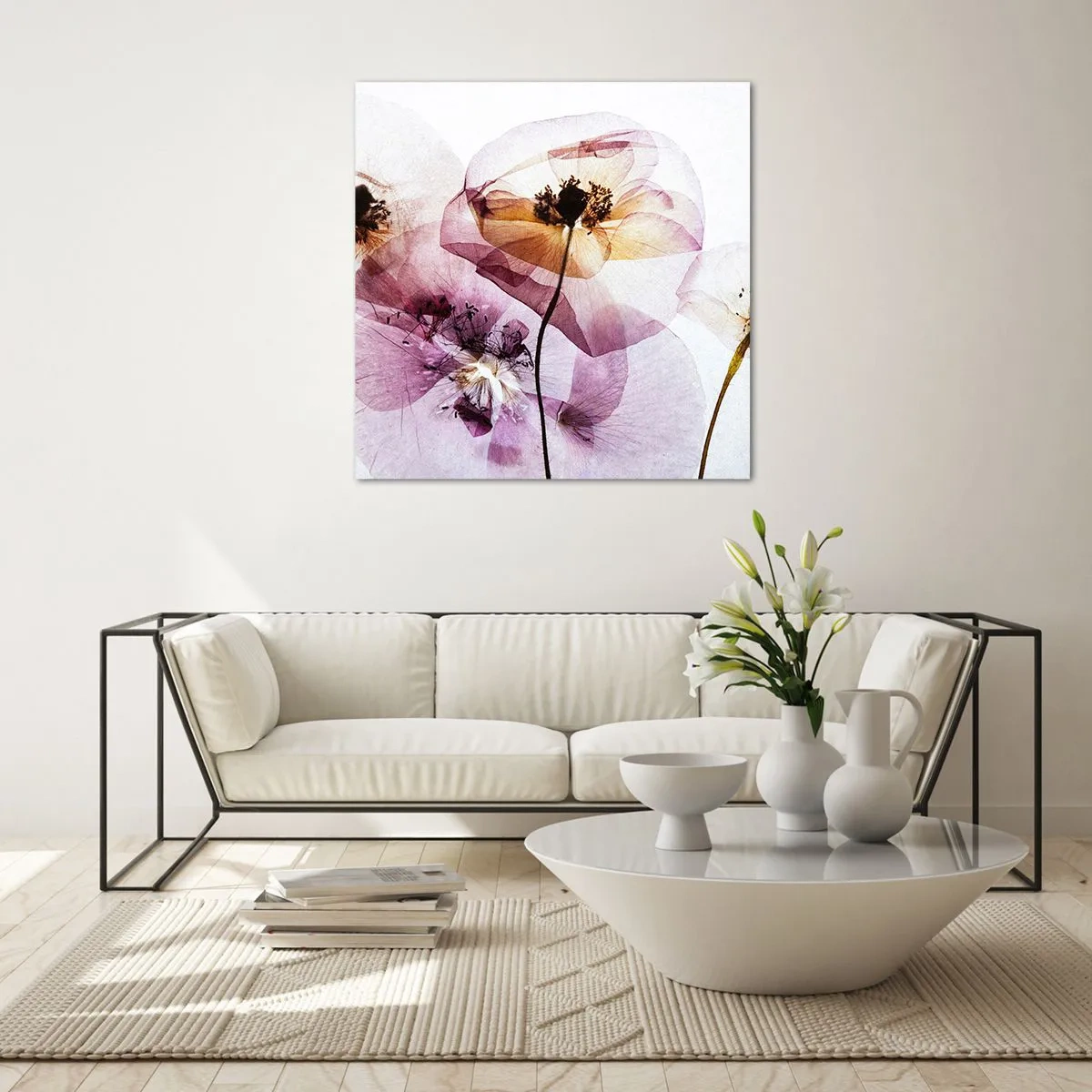 Glass picture - Flower Body Slide - 60x60 cm