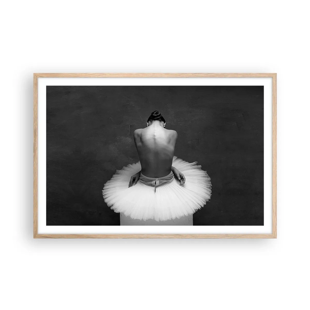 Poster in light oak frame - It Is Blossoming - 91x61 cm