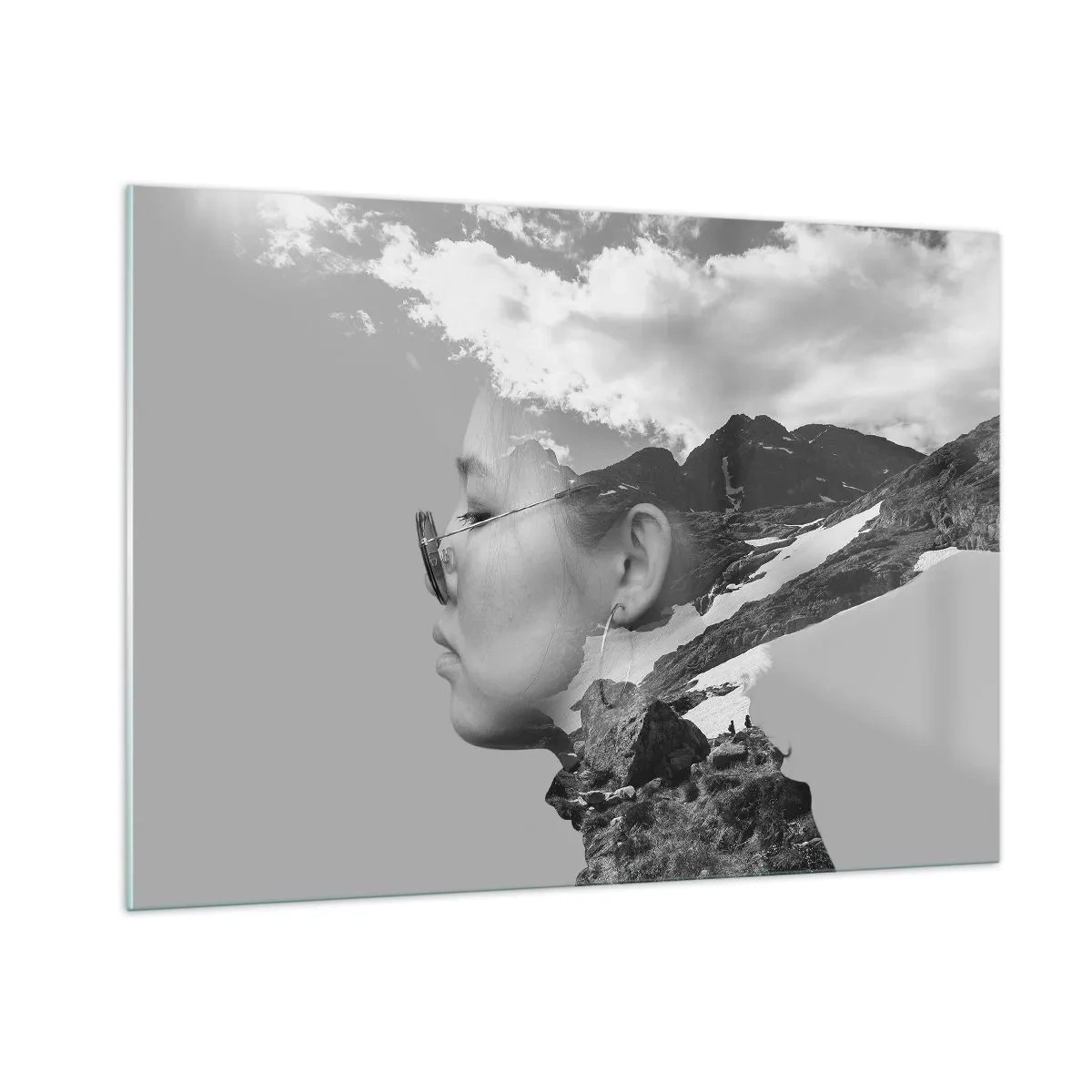 Glass picture - Cloudy Portrait - 100x70 cm