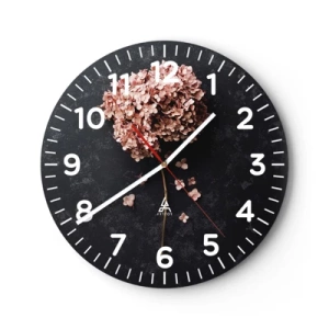 Wall clock - Clock on glass - Trully Romantic Sign - 40x40 cm