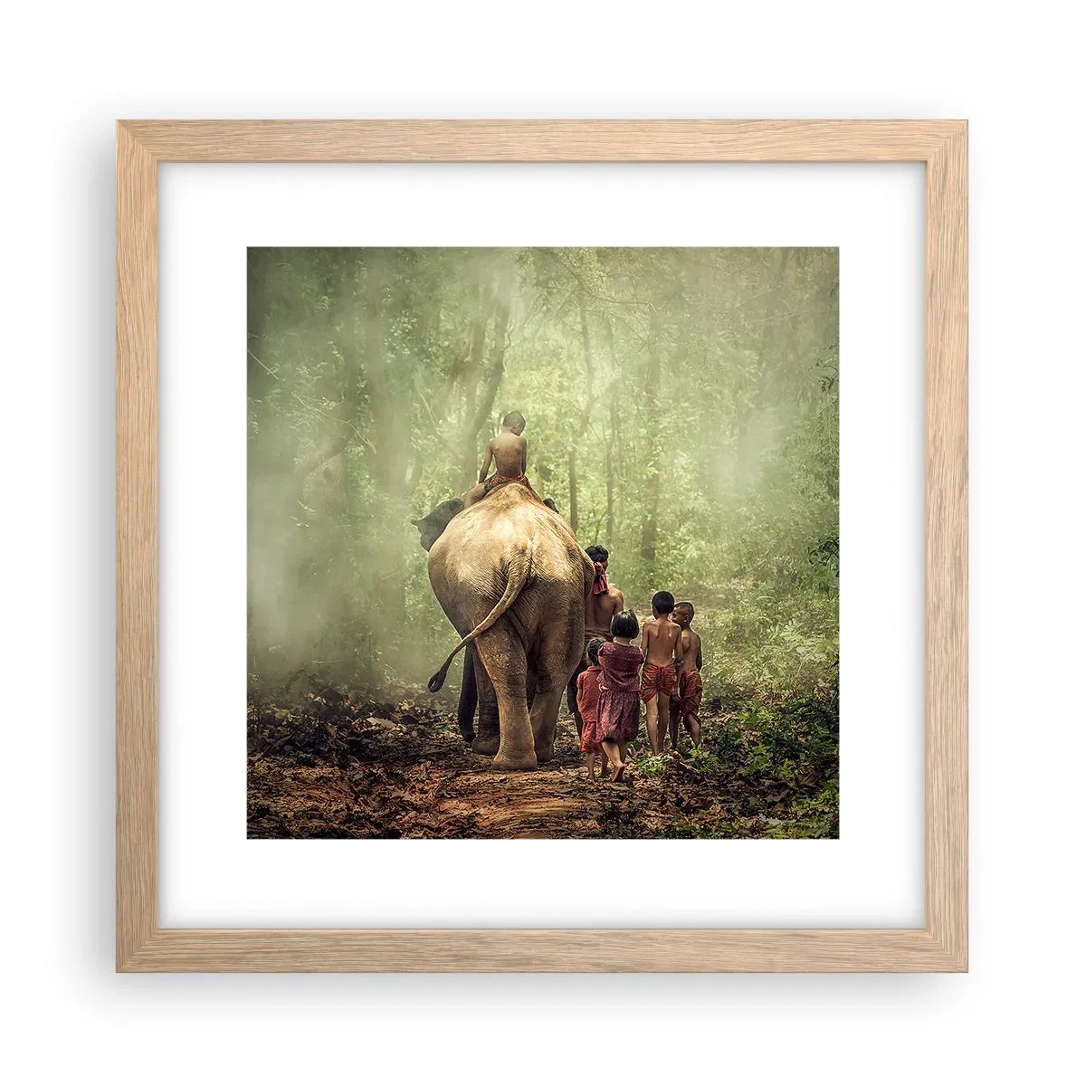 Poster in light oak frame - New Jungle Book - 30x30 cm
