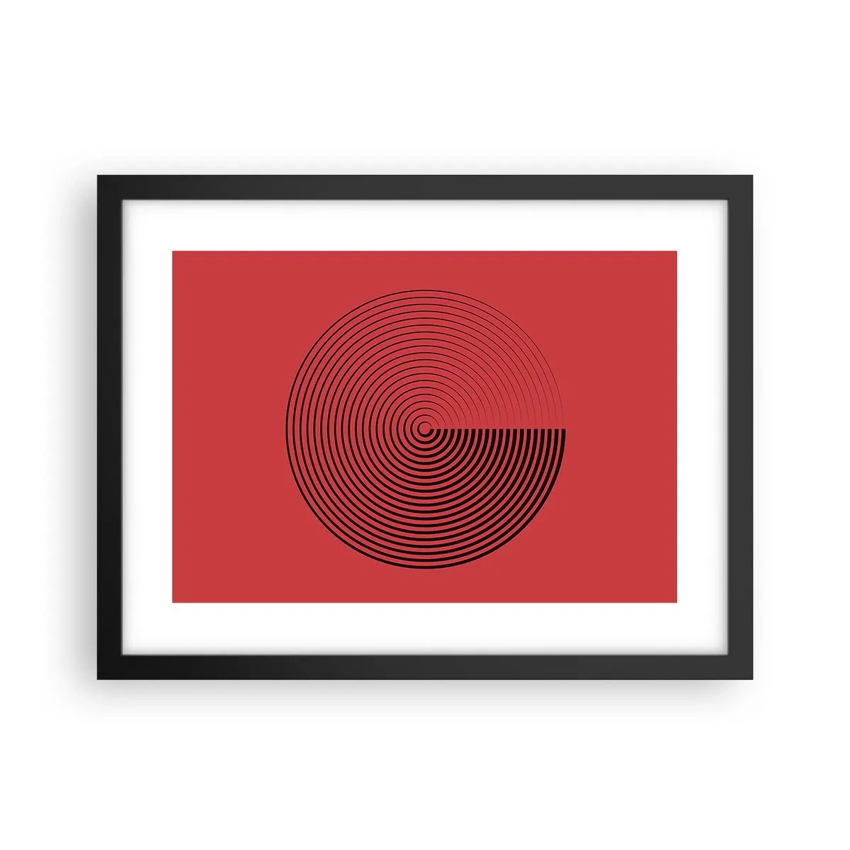 Poster in black frame - Circular Movement - 40x30 cm