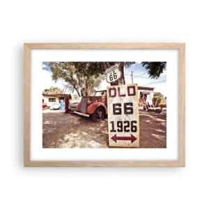 Poster in light oak frame - Legend of an American Province - 40x30 cm