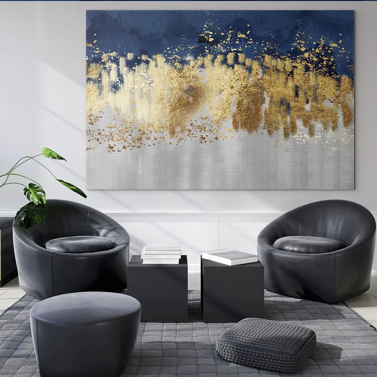 Glass picture - Modern Composition and Twinkle - 100x70 cm
