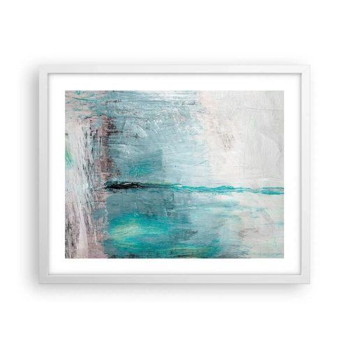Poster in white frmae - Horizontally in Blue - 50x40 cm