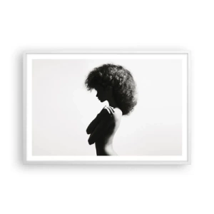 Poster in white frmae - Like a Flower on a Thin Stem - 91x61 cm