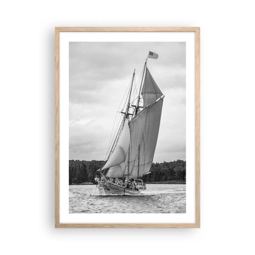 Poster in light oak frame - Brothers of the Wind - 50x70 cm