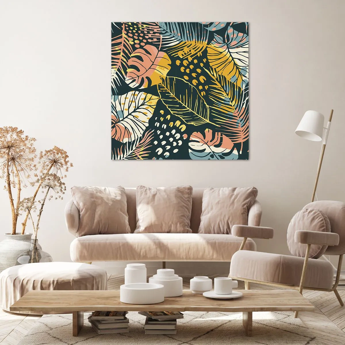 Canvas picture - Leafy Fantasy - 60x60 cm
